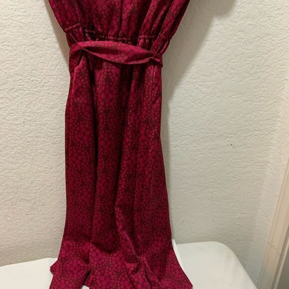 Fossil Red and pink polka dot dress with ruffles size medium - Picture 8 of 8